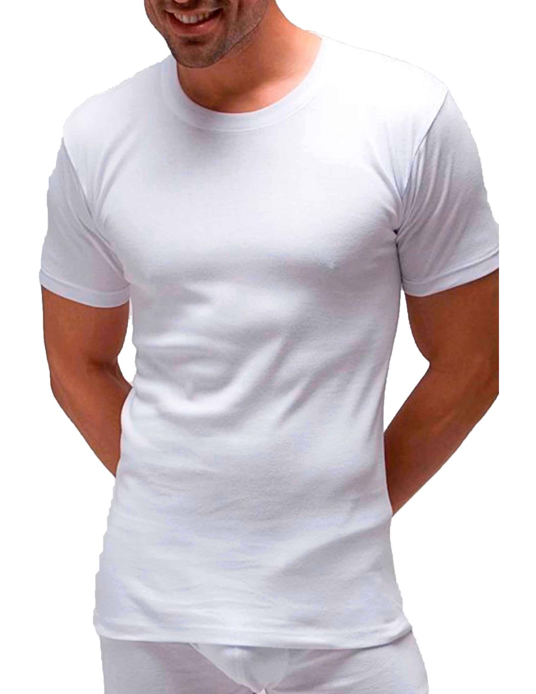 Camiseta Marca PL algodón básica manga corta hombre