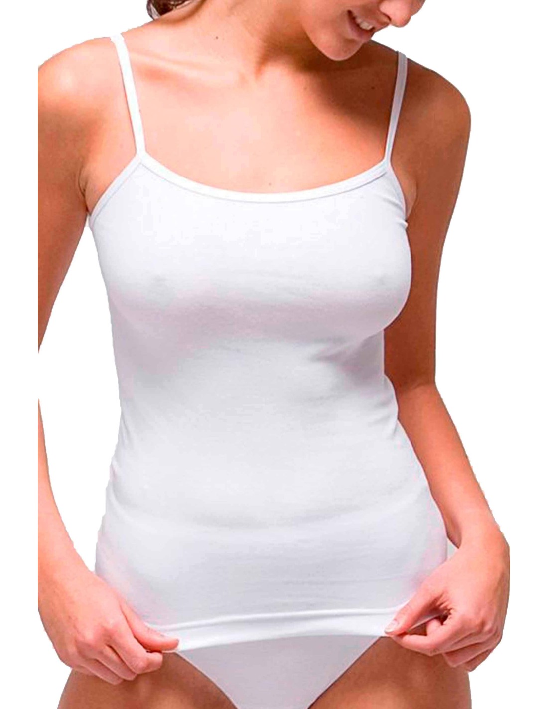 Camiseta de Algodón mujer blanca