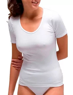 Camisetas de algodón para mujer, camiseta de manga corta con