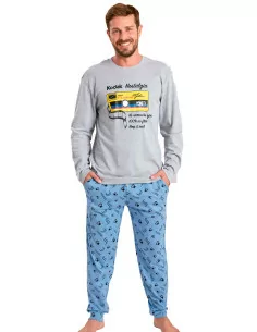 Pijama básico estampado - Pijamas - ROPA INTERIOR, PIJAMAS - Hombre 