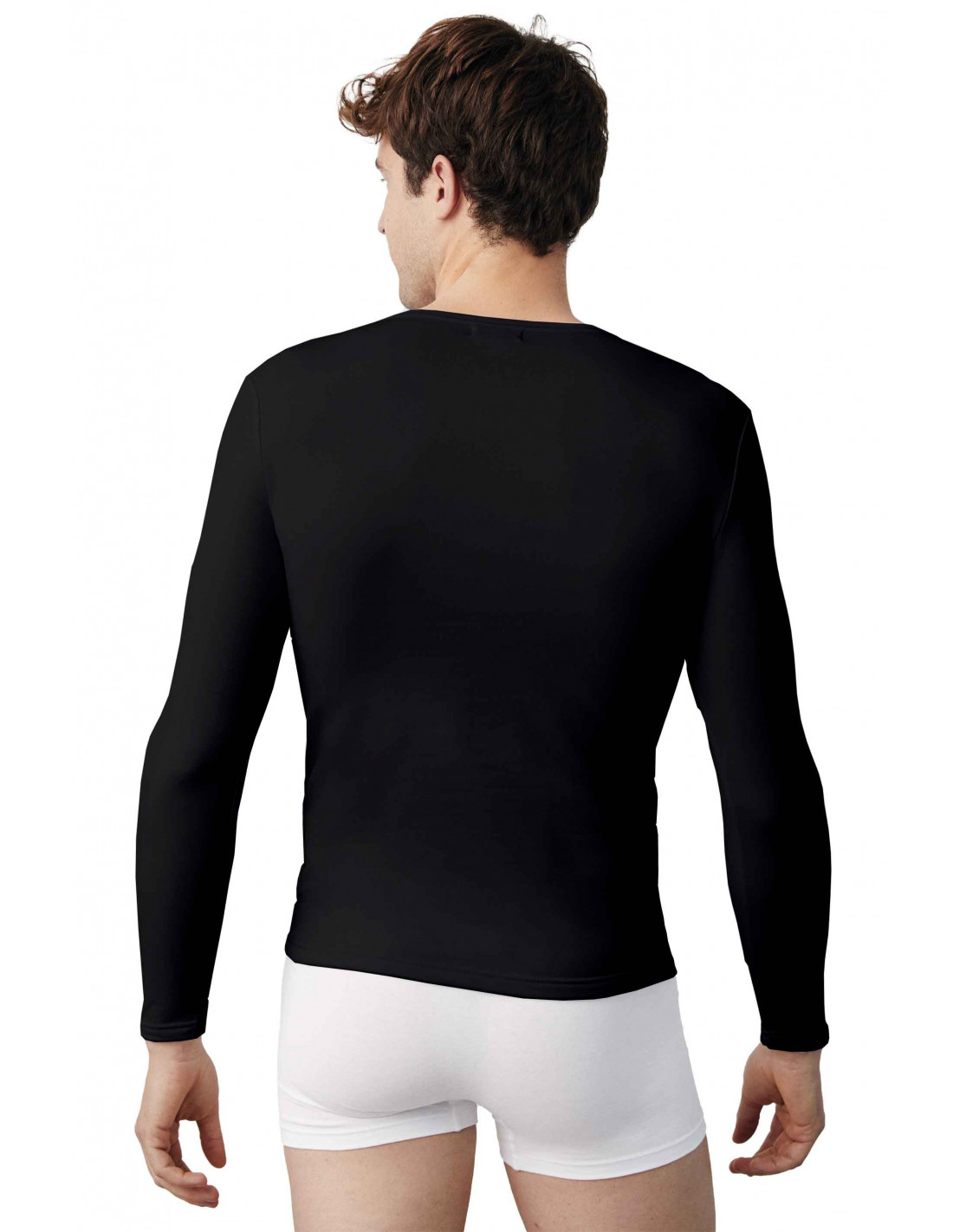 Ysabel Mora Camiseta Térmica Hombre Cuello Pico Modelo 70100 Talla L Negro  - Mercería Noiva